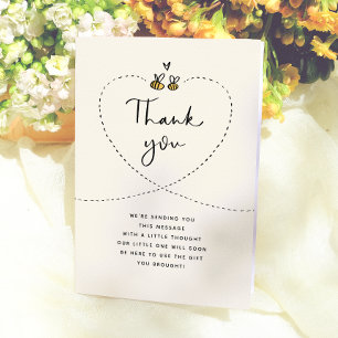 Tackkort för Rustic Mommy to Bee Baby Shower