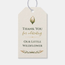 Tackkort för SAGE Wildflower Baby Shower