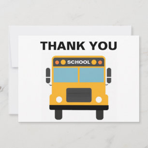 Tackkort for School Buss Driver Inbjudningar