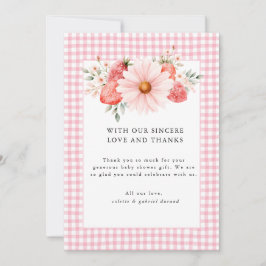 Tackkort för söt baby shower med bär  tack kort