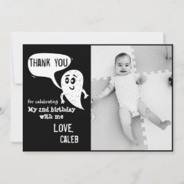 Tackkort för spökmoster med foto tack kort