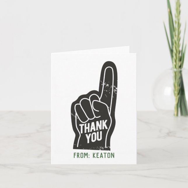 Tackkort för sportfantasten nummer 1 anteckningskort (Framsida)