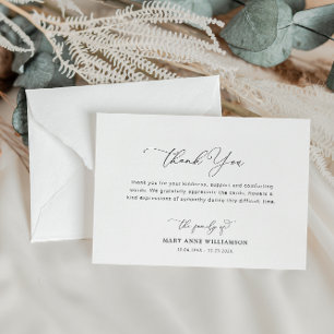 tackkort för svartskript tack kort