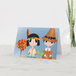 Tackkort för Thanksgiving Helgkort