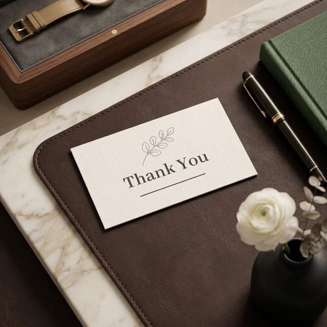 Tackkort för tyst lyxklient visitkort (Quiet Luxury Client Thank You Stationery Business Card)