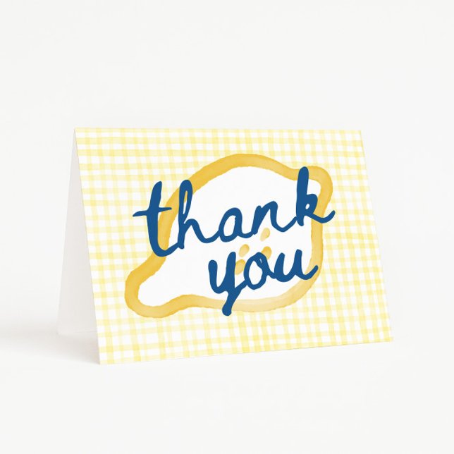 Tackkort för Whimsical Lemon Baby Shower (Whimsical Lemon Thank You Card)