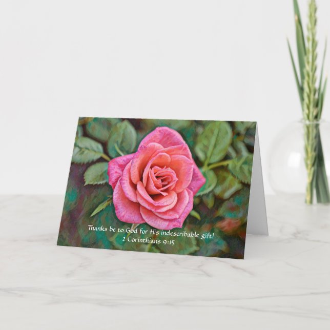 Tackkort från Faith och Pink Rose Kort (Framsida)