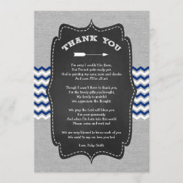 Tackkort från Rustic Arrow Baby Shower med dikt Inbjudningar