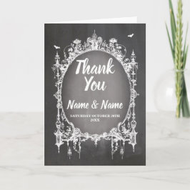 Tackkort Gotisk Bröllop Halloween Rustik