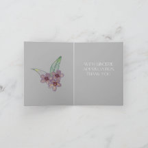 Tackkort - Grå blommor