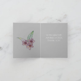 Tackkort - Grå blommor Kort