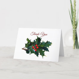 Tackkort Holly Holiday Card Helgkort