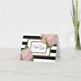 Tackkort Hortensia Blommig Art Deco Randig