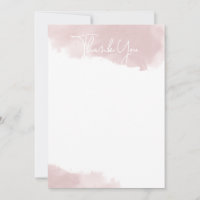 Tackkort i rosa akvarellfärg