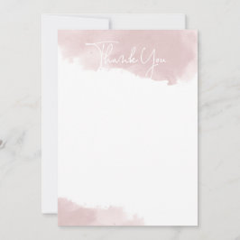 Tackkort i rosa akvarellfärg tack kort