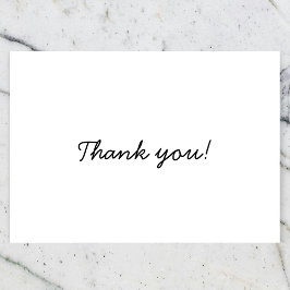 Tackkort i svart och vitt inbjudan