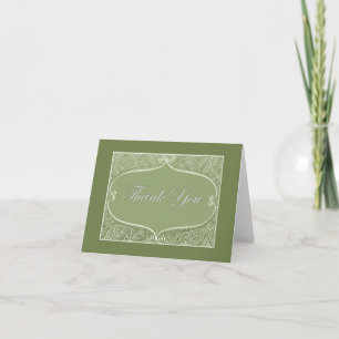 Tackkort jade,sage silver filigree
