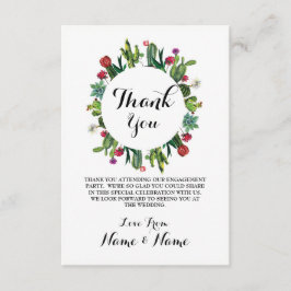 Tackkort Kaktus Krans Fiesta Bröllop Tack Kort