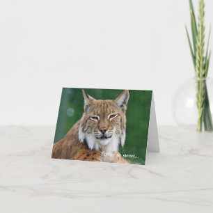 Tackkort-kort för leende Bobcat-Anpassningsbar Tack Kort