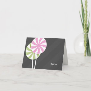 Tackkort-kort för rosa och Grönt Tack Kort