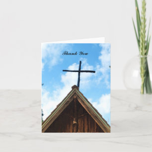 Tackkort-kort, gammal kyrka, blank insida tack kort