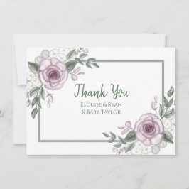 Tackkort | Mauve Ro Baby Shower Kort