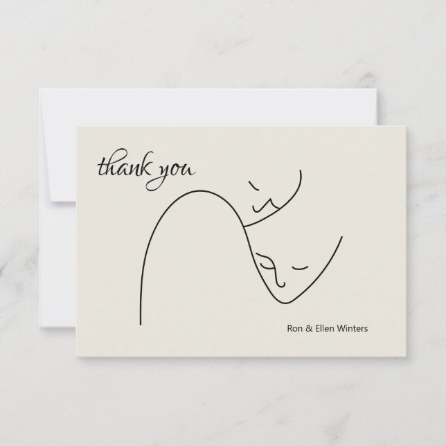 Tackkort Med Ansikten Tack Kort (Framsida)