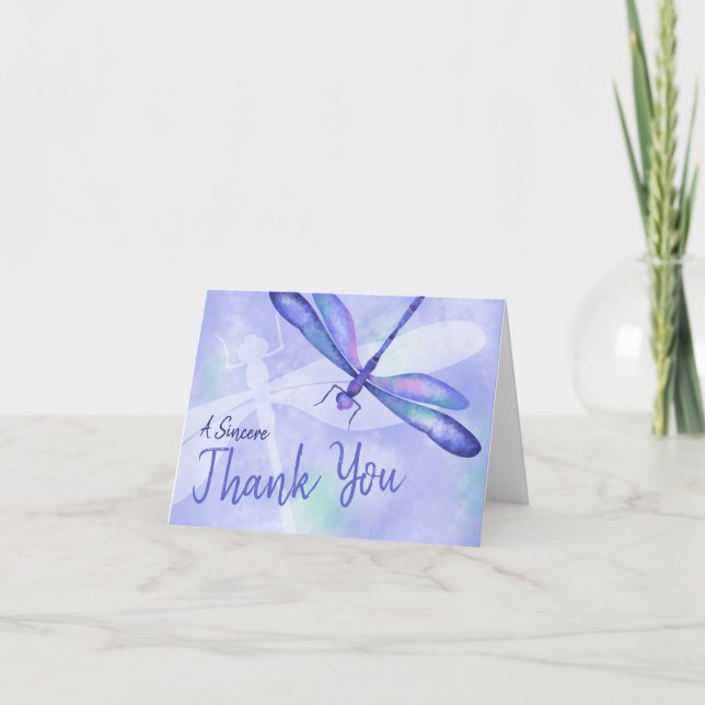 Tackkort med blå trollslända (Framsida)