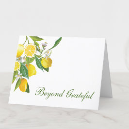 Tackkort med citrondesign