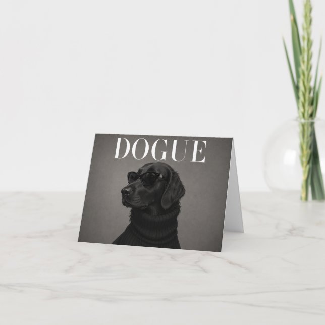 Tackkort med Flat Coated Retriever i Chic Redaktio (Framsida)
