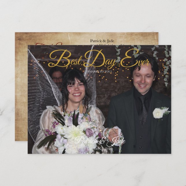 Tackkort med Foto av Utblommande Rosor Vykort (Fram/baksida)