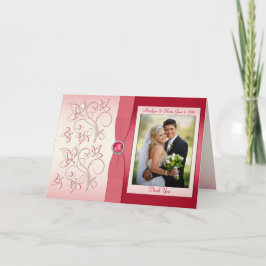 Tackkort med Foto av Watermelon PInk