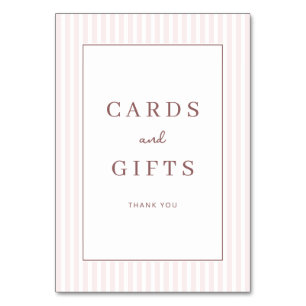 Tackkort med Grateful Pink Serif Bordsnummer