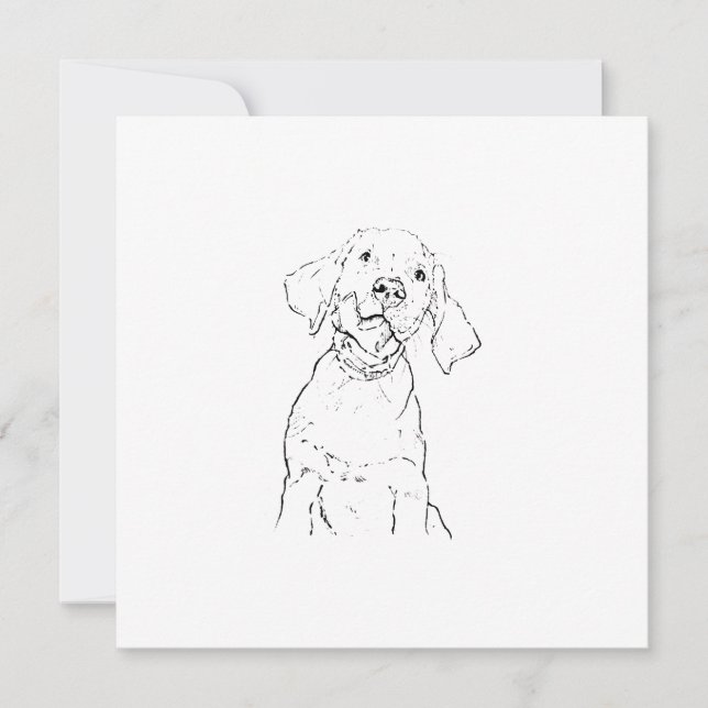 Tackkort med Labrador Retriever Hund Tack Kort (Framsida)