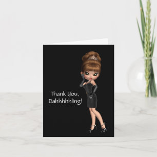 Tackkort med prinsessan Diva