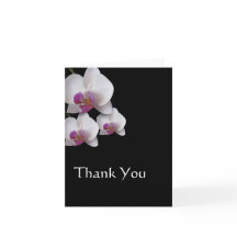 Tackkort med rosa orkidéer