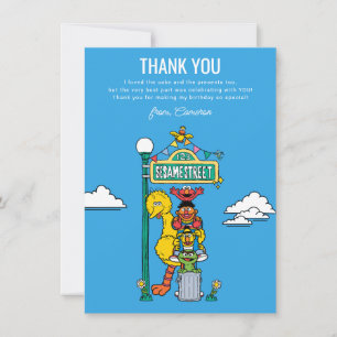 Tackkort med Sesame Street-figurer & gatuskylt C Tack Kort