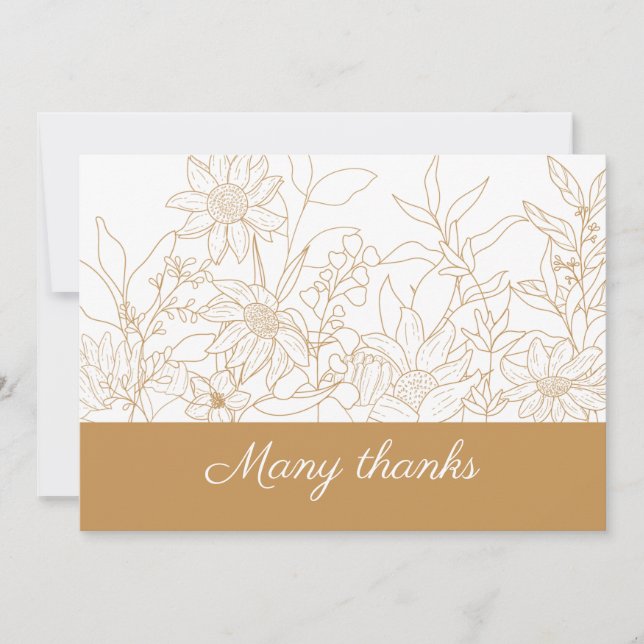 Tackkort med texten Många Tack (Framsida)