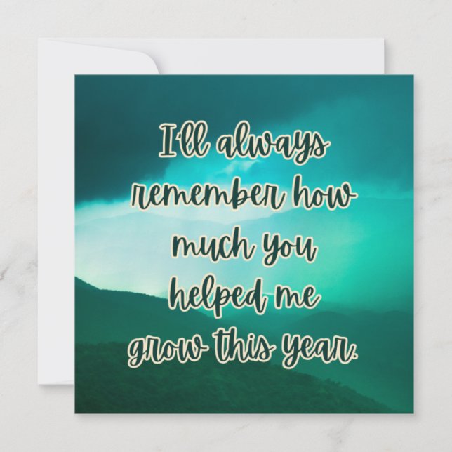 Tackkort med varmt meddelande (Framsida)