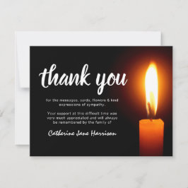 Tackkort | Memorial Candle Anteckningskort