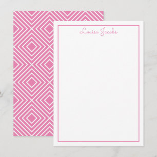 TACKKORT modern enkel namn godis rosa Tack Kort