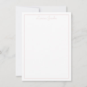 TACKKORT modern enkel namn rosablush rosa Tack Kort