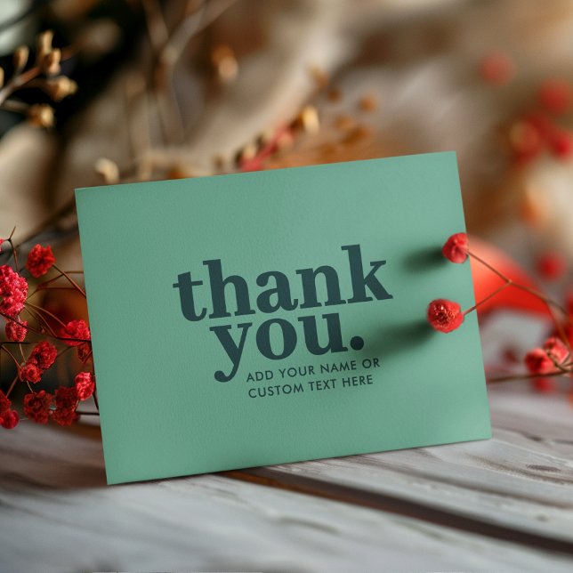 Tackkort | Modern Grön Retro Tack Kort (Skapare uppladdad)