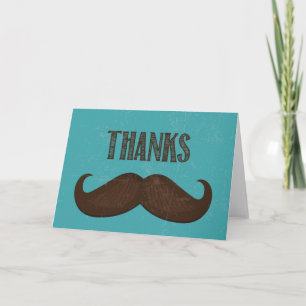 Tackkort - mustaschdesign