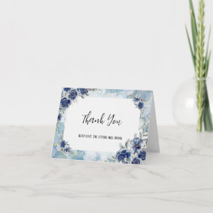 Tackkort Navy Floral Future Mrs
