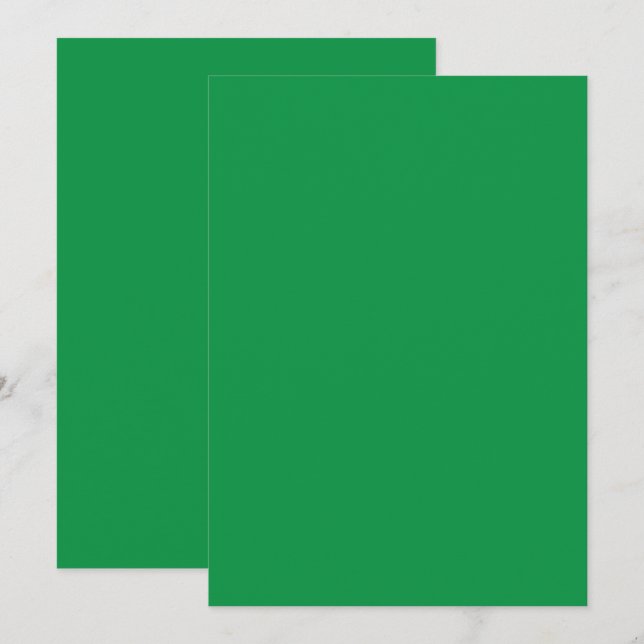 Tackkort Platt | Grön Minimal Elegant Tack Kort (Fram/baksida)