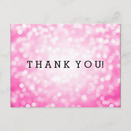 Tackkort Rosa Glitter Ljus Vykort