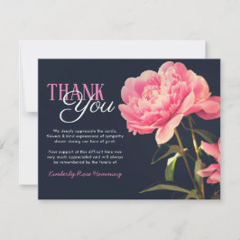 Tackkort | Rosa Peony Flowers Tack Kort