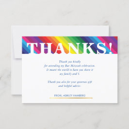 TACKKORT smart fet, färglös regnbåge rand OSA Kort