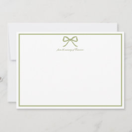 Tackkort Snygg Babyshower med rosett Tack Kort